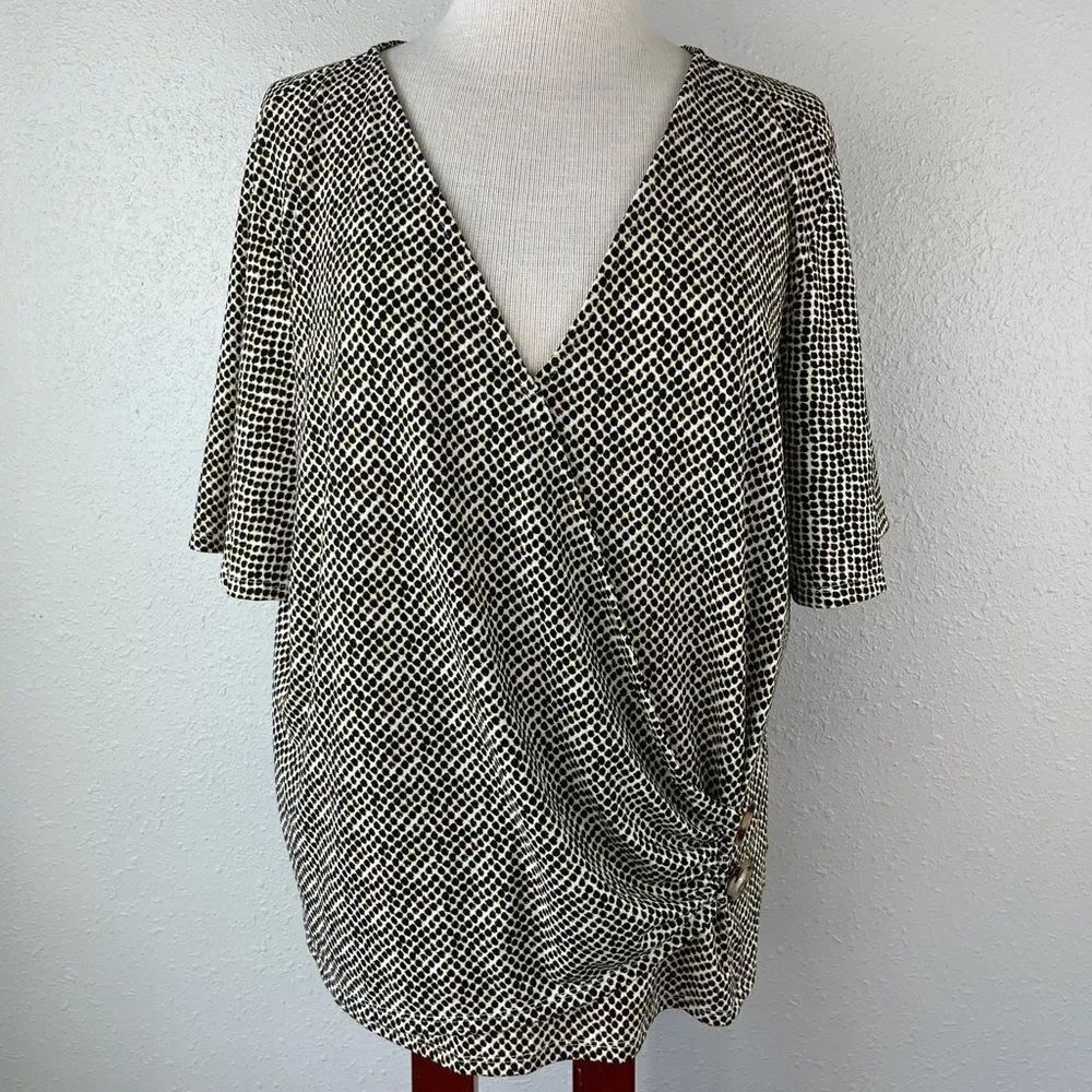 Worthington V Neck Blouse Top Size XXL